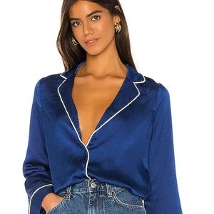 Privacy Please AUDRINA TOP IN QUARTZ BLUE Size SM